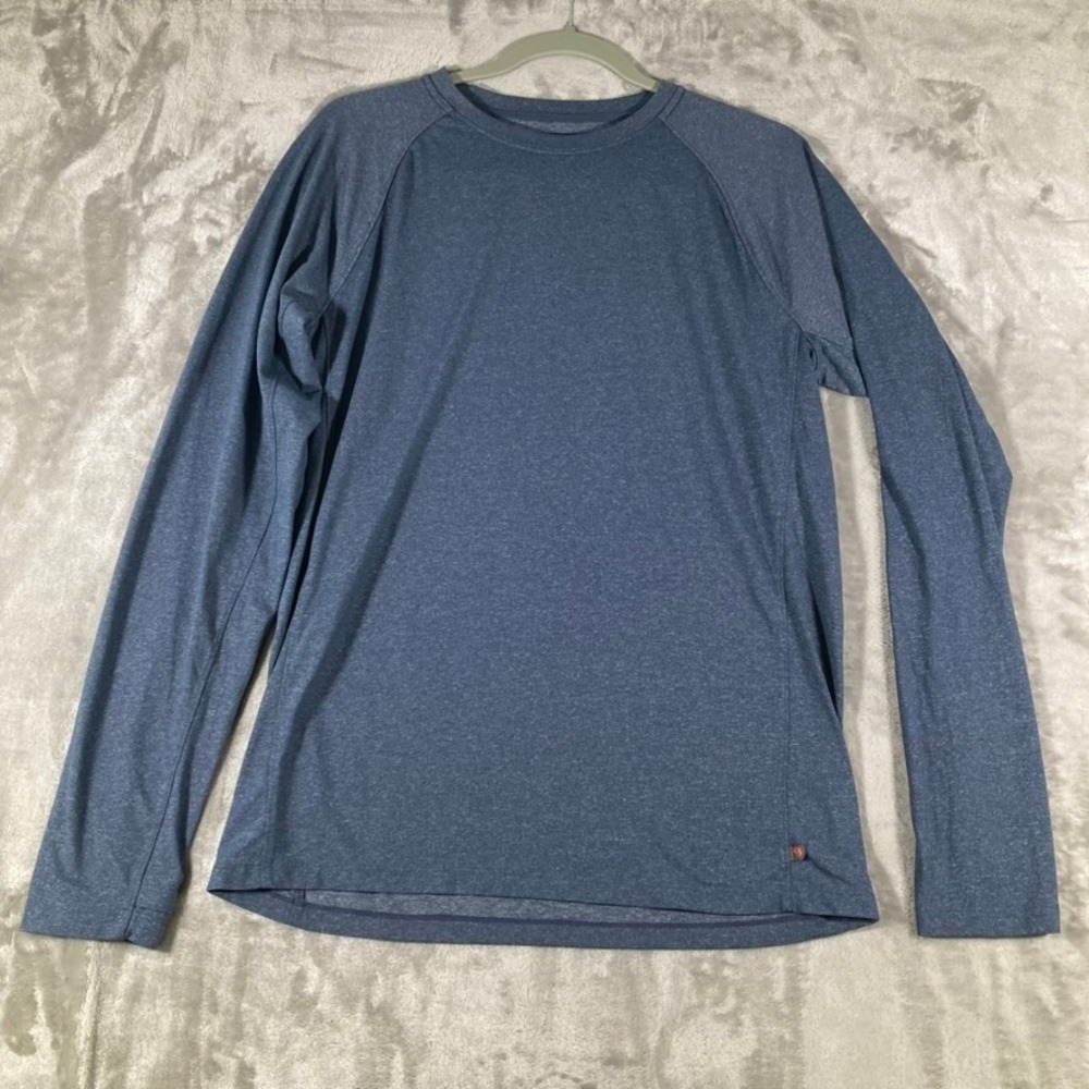 Mountain Hardwear Mens Small Blue Heathered Cordura Nylon Long Sleeve Shirt